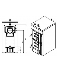 Ketinis kieto kuro katilas Hunor SP-4 20kW