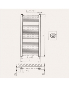 THERMAL TREND džiovintuvas  KD45-96TH baltas 450x960x408